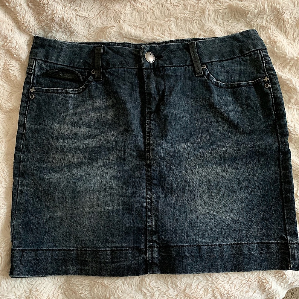 Sfera Dark Grey Denim Skirt